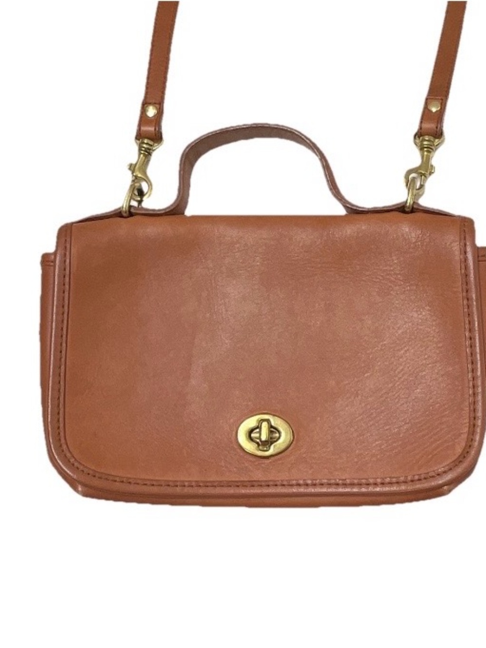 Hunt Club Leather Saddle Crossbody Bag - Tan